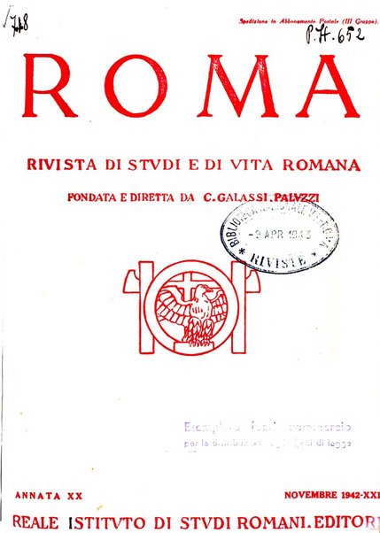 Roma rivista di studi e di vita romana