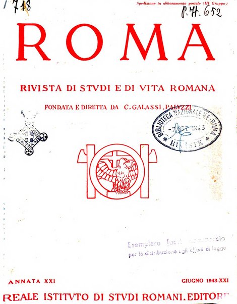 Roma rivista di studi e di vita romana