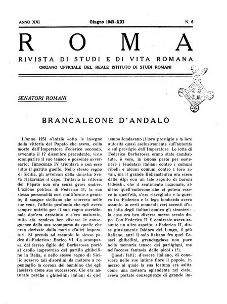 Roma rivista di studi e di vita romana