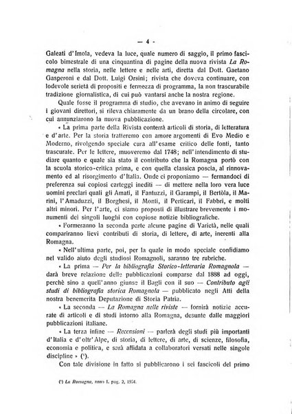 La Romagna rivista mensile di storia e di lettere diretta da Gaetano Gasperoni e da Luigi Orsini