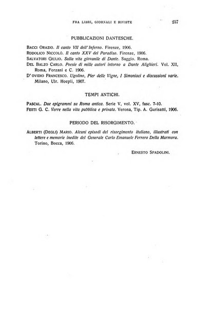 La Romagna rivista mensile di storia e di lettere diretta da Gaetano Gasperoni e da Luigi Orsini