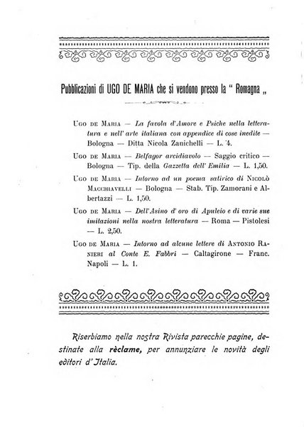 La Romagna rivista mensile di storia e di lettere diretta da Gaetano Gasperoni e da Luigi Orsini