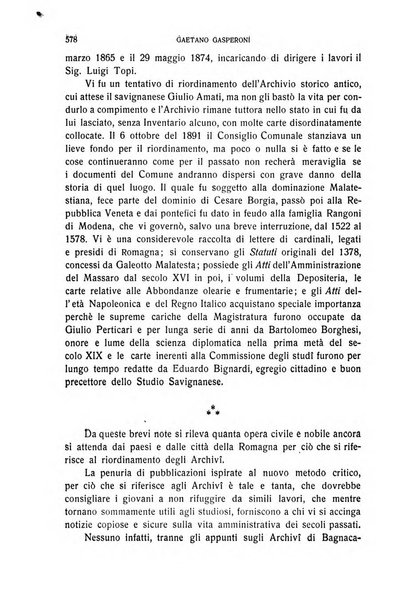 La Romagna rivista mensile di storia e di lettere diretta da Gaetano Gasperoni e da Luigi Orsini