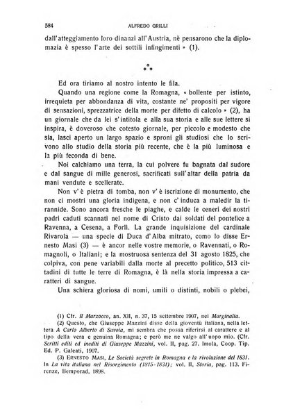 La Romagna rivista mensile di storia e di lettere diretta da Gaetano Gasperoni e da Luigi Orsini