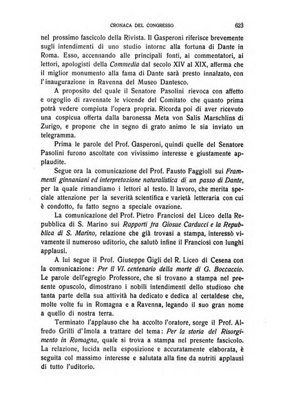 La Romagna rivista mensile di storia e di lettere diretta da Gaetano Gasperoni e da Luigi Orsini