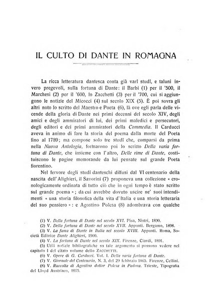 La Romagna rivista mensile di storia e di lettere diretta da Gaetano Gasperoni e da Luigi Orsini