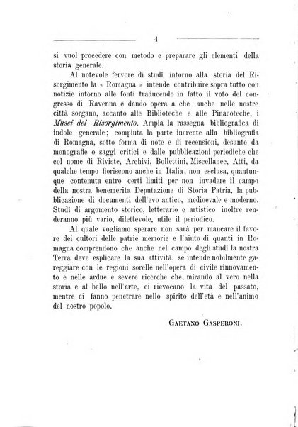 La Romagna rivista mensile di storia e di lettere diretta da Gaetano Gasperoni e da Luigi Orsini