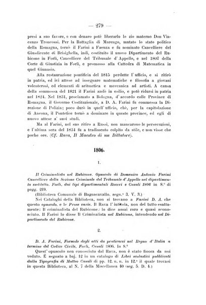 La Romagna rivista mensile di storia e di lettere diretta da Gaetano Gasperoni e da Luigi Orsini