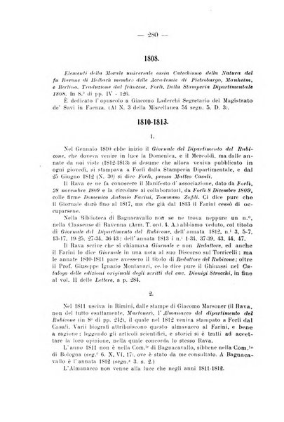 La Romagna rivista mensile di storia e di lettere diretta da Gaetano Gasperoni e da Luigi Orsini