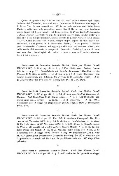 La Romagna rivista mensile di storia e di lettere diretta da Gaetano Gasperoni e da Luigi Orsini