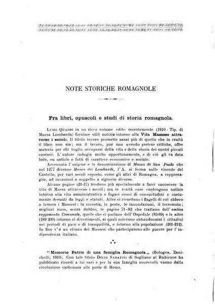 La Romagna rivista mensile di storia e di lettere diretta da Gaetano Gasperoni e da Luigi Orsini