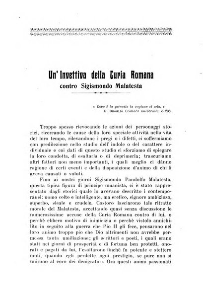 La Romagna rivista mensile di storia e di lettere diretta da Gaetano Gasperoni e da Luigi Orsini