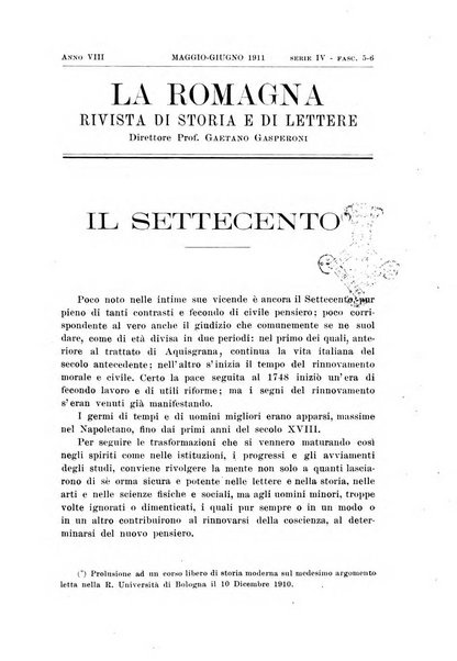 La Romagna rivista mensile di storia e di lettere diretta da Gaetano Gasperoni e da Luigi Orsini