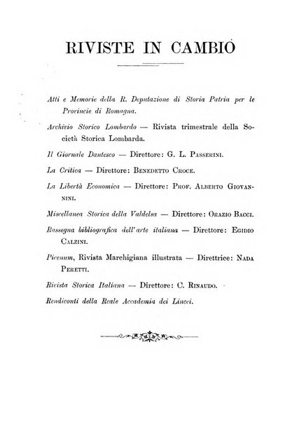 La Romagna rivista mensile di storia e di lettere diretta da Gaetano Gasperoni e da Luigi Orsini