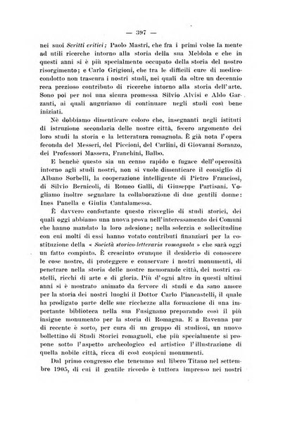 La Romagna rivista mensile di storia e di lettere diretta da Gaetano Gasperoni e da Luigi Orsini