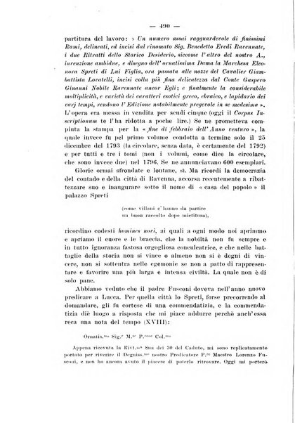 La Romagna rivista mensile di storia e di lettere diretta da Gaetano Gasperoni e da Luigi Orsini