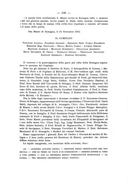 La Romagna rivista mensile di storia e di lettere diretta da Gaetano Gasperoni e da Luigi Orsini