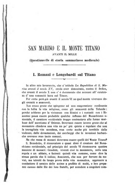 La Romagna rivista mensile di storia e di lettere diretta da Gaetano Gasperoni e da Luigi Orsini