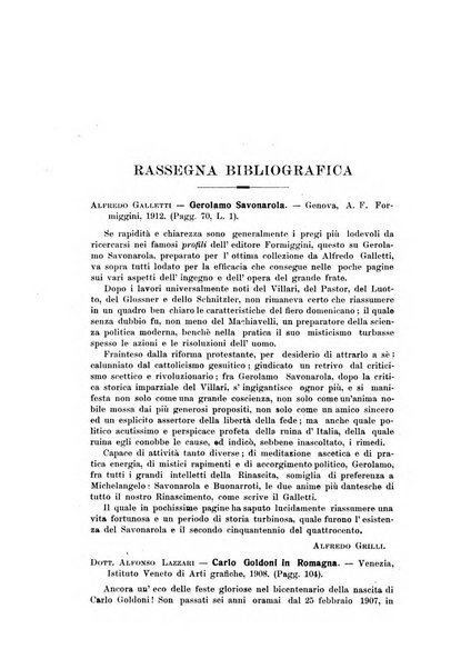 La Romagna rivista mensile di storia e di lettere diretta da Gaetano Gasperoni e da Luigi Orsini