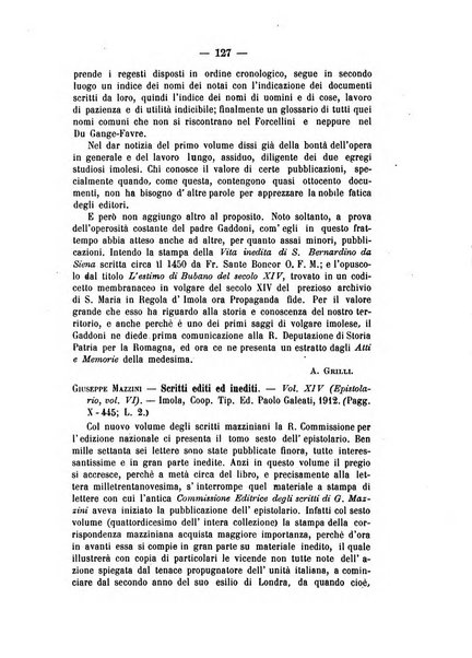 La Romagna rivista mensile di storia e di lettere diretta da Gaetano Gasperoni e da Luigi Orsini