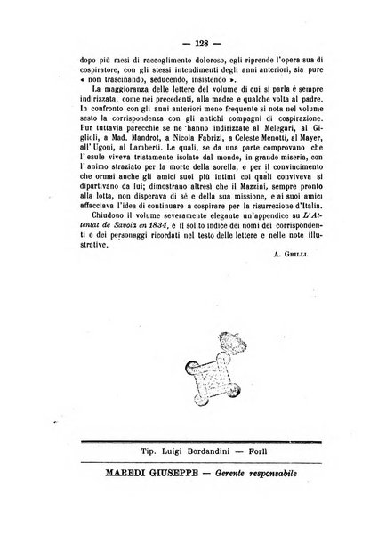 La Romagna rivista mensile di storia e di lettere diretta da Gaetano Gasperoni e da Luigi Orsini