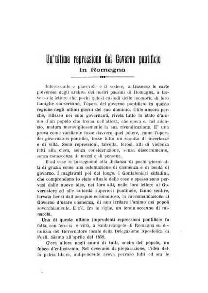 La Romagna rivista mensile di storia e di lettere diretta da Gaetano Gasperoni e da Luigi Orsini