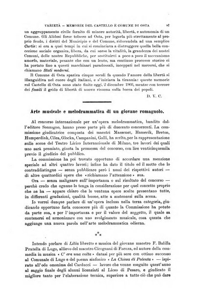 La Romagna rivista mensile di storia e di lettere diretta da Gaetano Gasperoni e da Luigi Orsini