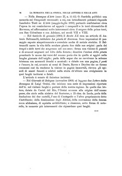 La Romagna rivista mensile di storia e di lettere diretta da Gaetano Gasperoni e da Luigi Orsini