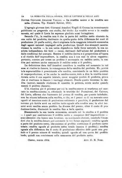 La Romagna rivista mensile di storia e di lettere diretta da Gaetano Gasperoni e da Luigi Orsini