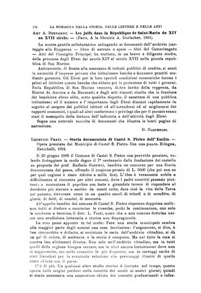 La Romagna rivista mensile di storia e di lettere diretta da Gaetano Gasperoni e da Luigi Orsini