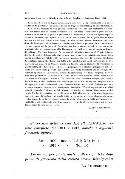 La Romagna rivista mensile di storia e di lettere diretta da Gaetano Gasperoni e da Luigi Orsini