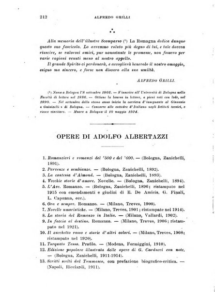 La Romagna rivista mensile di storia e di lettere diretta da Gaetano Gasperoni e da Luigi Orsini