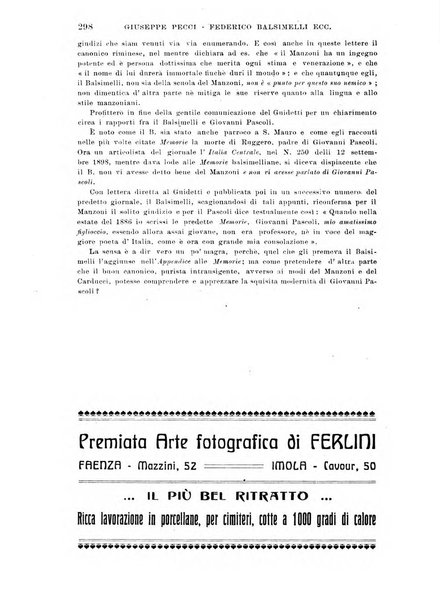 La Romagna rivista mensile di storia e di lettere diretta da Gaetano Gasperoni e da Luigi Orsini