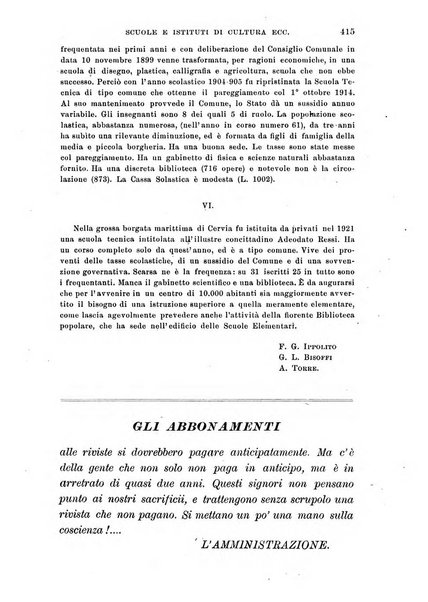 La Romagna rivista mensile di storia e di lettere diretta da Gaetano Gasperoni e da Luigi Orsini