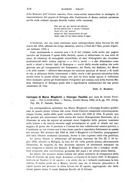 La Romagna rivista mensile di storia e di lettere diretta da Gaetano Gasperoni e da Luigi Orsini