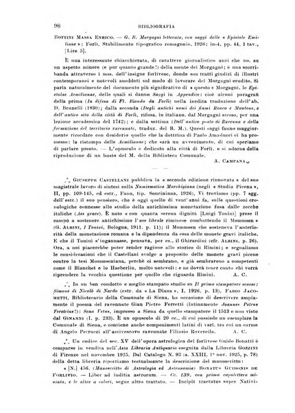 La Romagna rivista mensile di storia e di lettere diretta da Gaetano Gasperoni e da Luigi Orsini