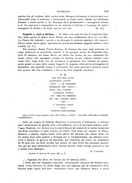 La Romagna rivista mensile di storia e di lettere diretta da Gaetano Gasperoni e da Luigi Orsini