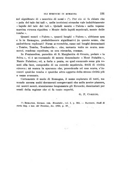 La Romagna rivista mensile di storia e di lettere diretta da Gaetano Gasperoni e da Luigi Orsini