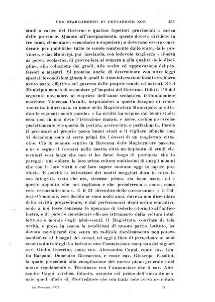 La Romagna rivista mensile di storia e di lettere diretta da Gaetano Gasperoni e da Luigi Orsini