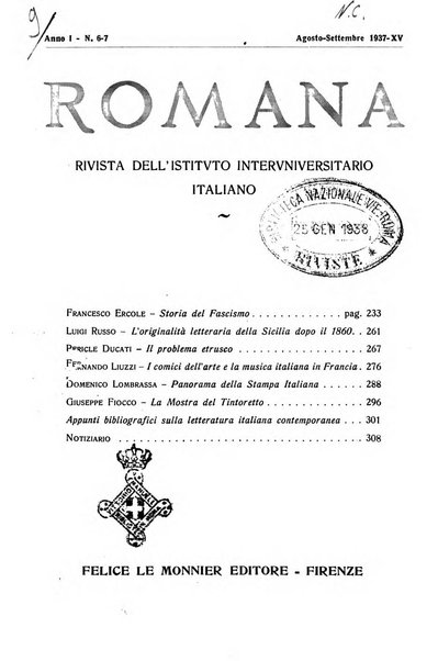 Romana rivista mensile degli istituti di cultura italiana all'estero