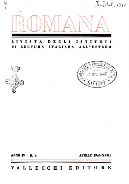 Romana rivista mensile degli istituti di cultura italiana all'estero