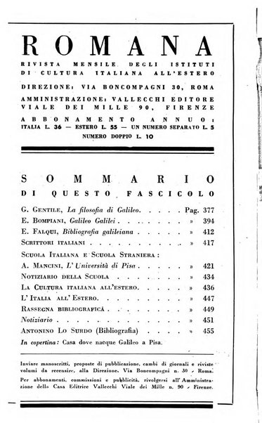 Romana rivista mensile degli istituti di cultura italiana all'estero