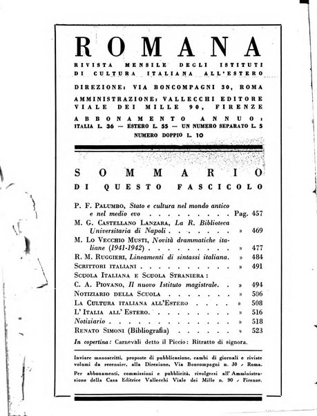 Romana rivista mensile degli istituti di cultura italiana all'estero