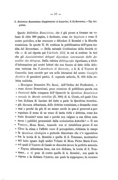 Il Rosmini enciclopedia di scienze e lettere