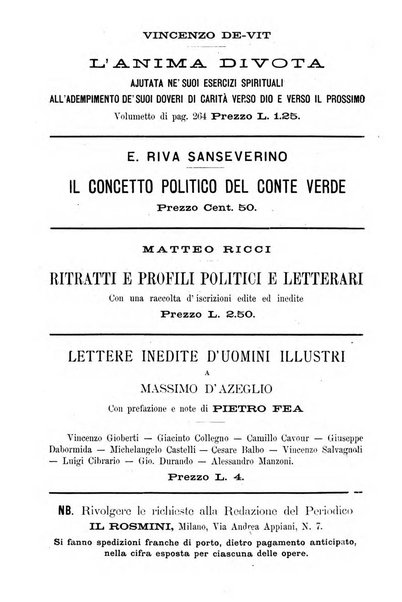 Il Rosmini enciclopedia di scienze e lettere