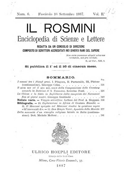 Il Rosmini enciclopedia di scienze e lettere