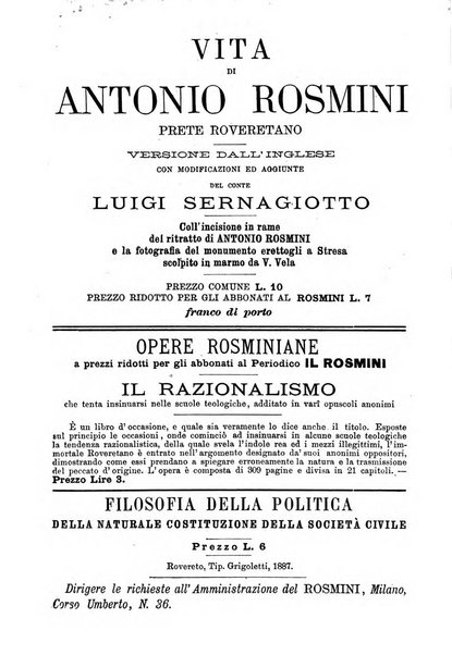 Il Rosmini enciclopedia di scienze e lettere