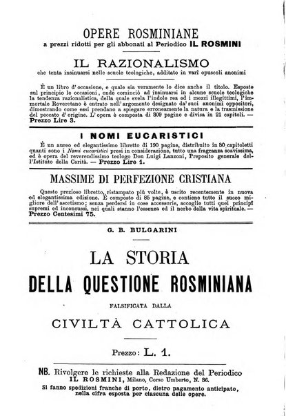 Il Rosmini enciclopedia di scienze e lettere