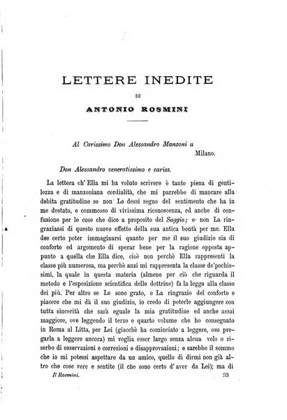 Il Rosmini enciclopedia di scienze e lettere