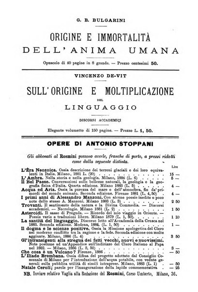 Il Rosmini enciclopedia di scienze e lettere